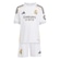 Kit Uniforme de Futebol Infantil do Real Madrid I 25/26 Adidas BRANCO