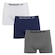 Cueca Boxer Reebok Classic - 3 Unidades - Masculina BRANCO/AZUL ESC