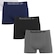 Cueca Boxer Reebok Classic - 3 Unidades - Masculina PRETO/CINZA ESC