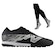 Kit Chuteira de Society Adulto New Balance Furon Team V8 + Meião PRETO/BRANCO