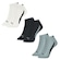 Meia Cano Curto Puma Logo - 3 Pares - Masculina CINZA ESCURO