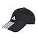 Boné Adulto adidas Baseball Três Listras Logo Aba Curva PRETO