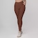 Calça Legging Fitness Textura Canelado Bolso Poliamida Feminina MARROM