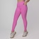 Calça Legging Fitness Textura Canelado Bolso Poliamida Feminina PRETO/ROSA
