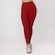 Calça Legging Fitness Textura Canelado Poliamida Feminina VERMELHO
