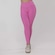 Calça Legging Fitness Textura Canelado Poliamida Feminina PRETO/ROSA