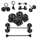 Halter Ajustável com Barra Anilha Kettlebell Yangfit 50kg PRETO
