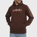 Blusão de Moletom Masculino Okdok com Capuz Essence Forever Logo MARROM