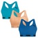 Top Puma Nadador sem Costura - 3 Unidades - Feminino AZUL