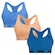Top Puma Nadador sem Costura - 3 Unidades - Feminino LARANJA
