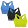 Top Puma Nadador sem Costura - 3 Unidades - Feminino PRETO/VERDE