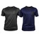 Kit 2 Camisas do Corinthians + Fitness + Casual Coimbra Masculina PRETO/ROXO