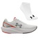 Kit Tênis Masculino Under Armour Charged Wing 2 + Meia BRANCO/CINZA