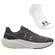 Kit Tênis Masculino Under Armour Charged Wing 2 + Meia CINZA/BRANCO