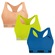 Top Puma Nadador sem Costura - 3 Unidades - Feminino AZUL/VERDE