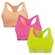 Top Puma Nadador sem Costura - 3 Unidades - Feminino ROSA/LARANJA