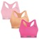 Top Puma Nadador sem Costura - 3 Unidades - Feminino ROSA/VERDE