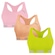 Top Puma Nadador sem Costura - 3 Unidades - Feminino ROSA/VERDE