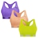 Top Puma Nadador sem Costura - 3 Unidades - Feminino ROSA/VERDE
