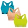 Top Puma Nadador sem Costura - 3 Unidades - Feminino ROSA/VERDE