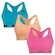 Top Puma Nadador sem Costura - 3 Unidades - Feminino ROSA/VERDE