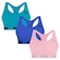 Top Puma Nadador sem Costura - 3 Unidades - Feminino ROSA/VERDE