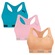 Top Puma Nadador sem Costura - 3 Unidades - Feminino ROSA/VERDE