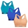 Top Puma Nadador sem Costura - 3 Unidades - Feminino ROSA/VERDE