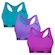 Top Puma Nadador sem Costura - 3 Unidades - Feminino ROSA/VERDE