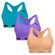 Top Puma Nadador sem Costura - 3 Unidades - Feminino ROSA/VERDE