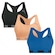 Top Puma Nadador sem Costura - 3 Unidades - Feminino ROSA/VERDE