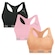 Top Puma Nadador sem Costura - 3 Unidades - Feminino ROSA/VERDE