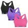 Top Puma Nadador sem Costura - 3 Unidades - Feminino ROSA/VERDE