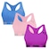 Top Puma Nadador sem Costura - 3 Unidades - Feminino ROSA/AZUL