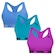Top Puma Nadador sem Costura - 3 Unidades - Feminino ROSA/AZUL