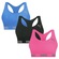 Top Puma Nadador sem Costura - 3 Unidades - Feminino ROSA/PRETO