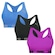 Top Puma Nadador sem Costura - 3 Unidades - Feminino PRETO/ROSA