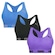 Top Puma Nadador sem Costura - 3 Unidades - Feminino AZUL/ROXO