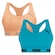 Top Puma Nadador sem Costura - 2 Unidades - Feminino LARANJA/AZUL