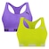 Top Puma Nadador sem Costura - 2 Unidades - Feminino ROXO/VERDE