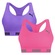 Top Puma Nadador sem Costura - 2 Unidades - Feminino ROSA/ROXO