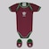 Kit Body do Fluminense + 1 par de Panturas Torcida Baby infantil VERMELHO