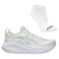 Tênis Masculino Asics Gel-Nimbus 27 + 1 Par de Meia BRANCO/CINZA CLARO
