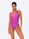 Maiô Feminino Speedo Alça Larga Net Estampado ROSA/ROXO