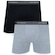 Cueca Boxer Lupo com Elastano - 2 Unidades - Masculina PRETO/CINZA