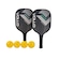 Kit Pickleball Leisure 2 Raquetes + 4 Bolas + Bolsa Vollo PRETO