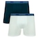 Kit Cueca Boxer Lupo Com Elastano 2 Peças BRANCO/AZUL