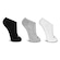Meia Cano Invisível Feminina Olympikus Treino - 3 Pares BRANCO/CINZA CLARO