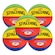 Kit 5 Bola de Basquete Spalding Rookie Gear - Tamanho 5 VERDE/AMARELO