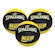 Kit 3 Bolas de Basquete Spalding MVP PRETO/AMARELO